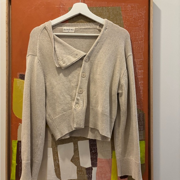 Boheme Sweaters - Bohme Cream Button-Up Cardigan